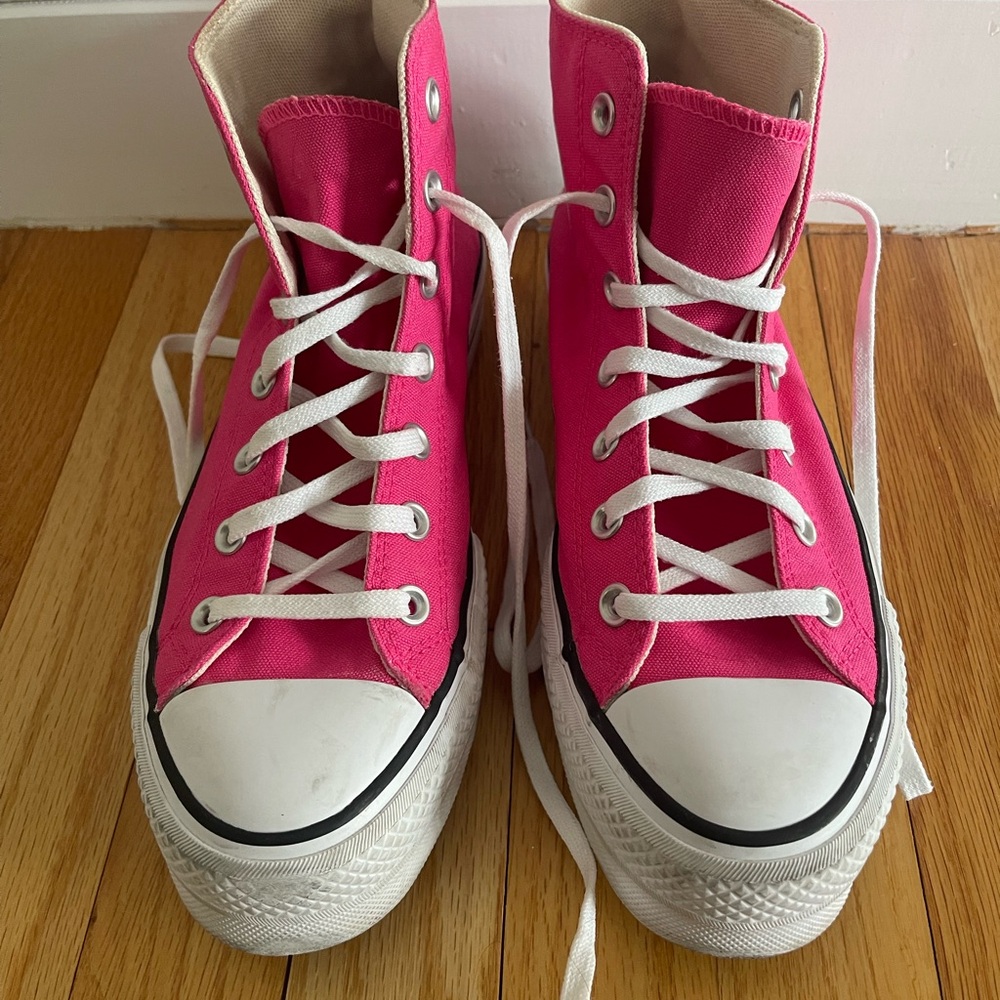 Bright Pink CONVERSE Canvas High-Tops